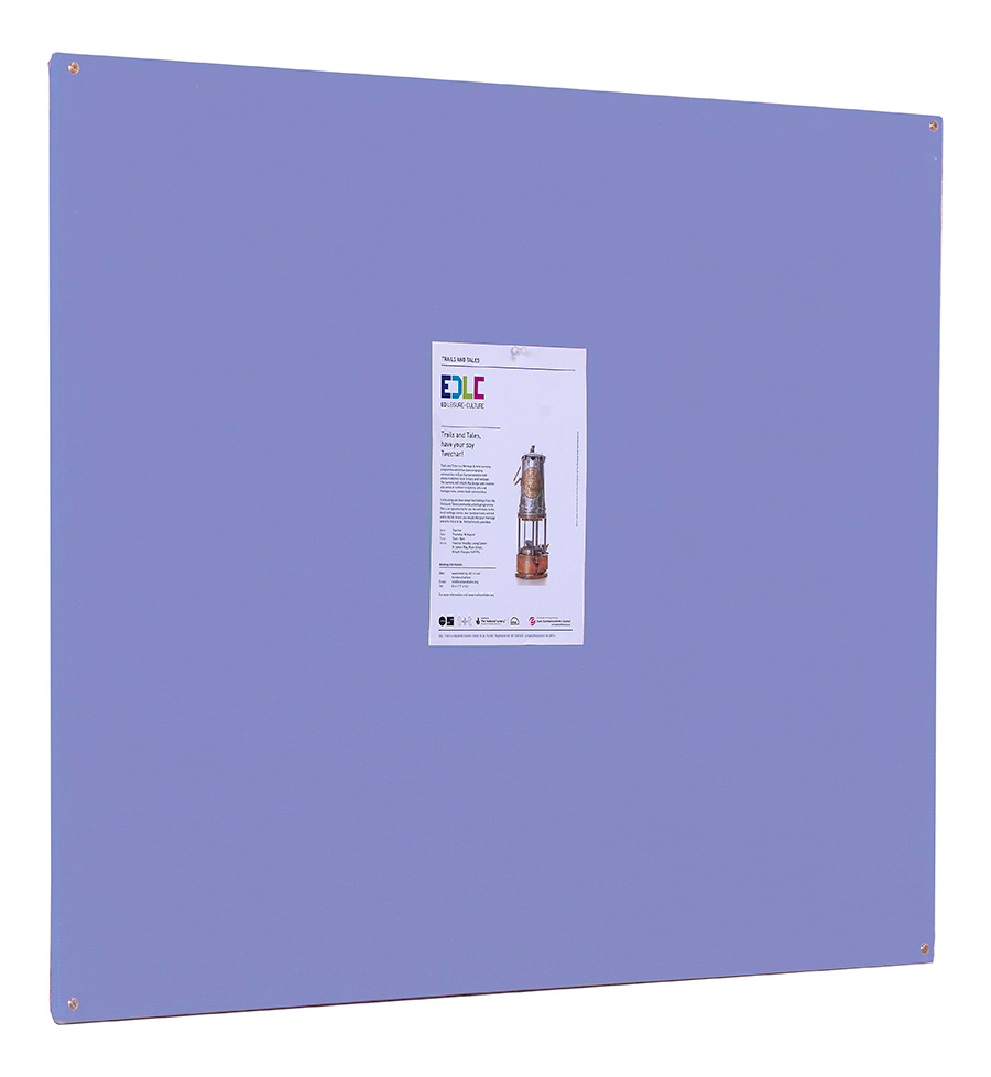 Wall Mounted Noticeboard Accents Unframed Display Boards in Lilac